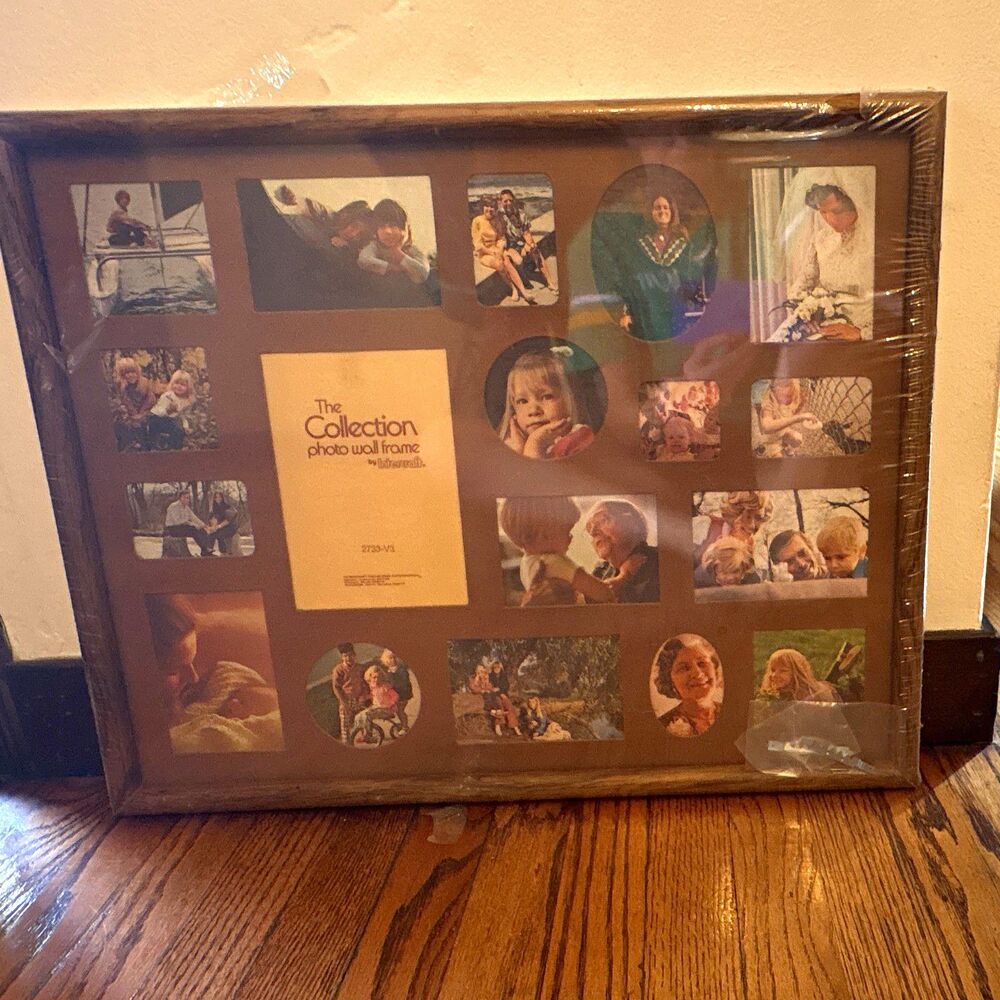 Intercraft The Collection 12x16 Collage Frame 14-Opening 4x6 Wood Brown